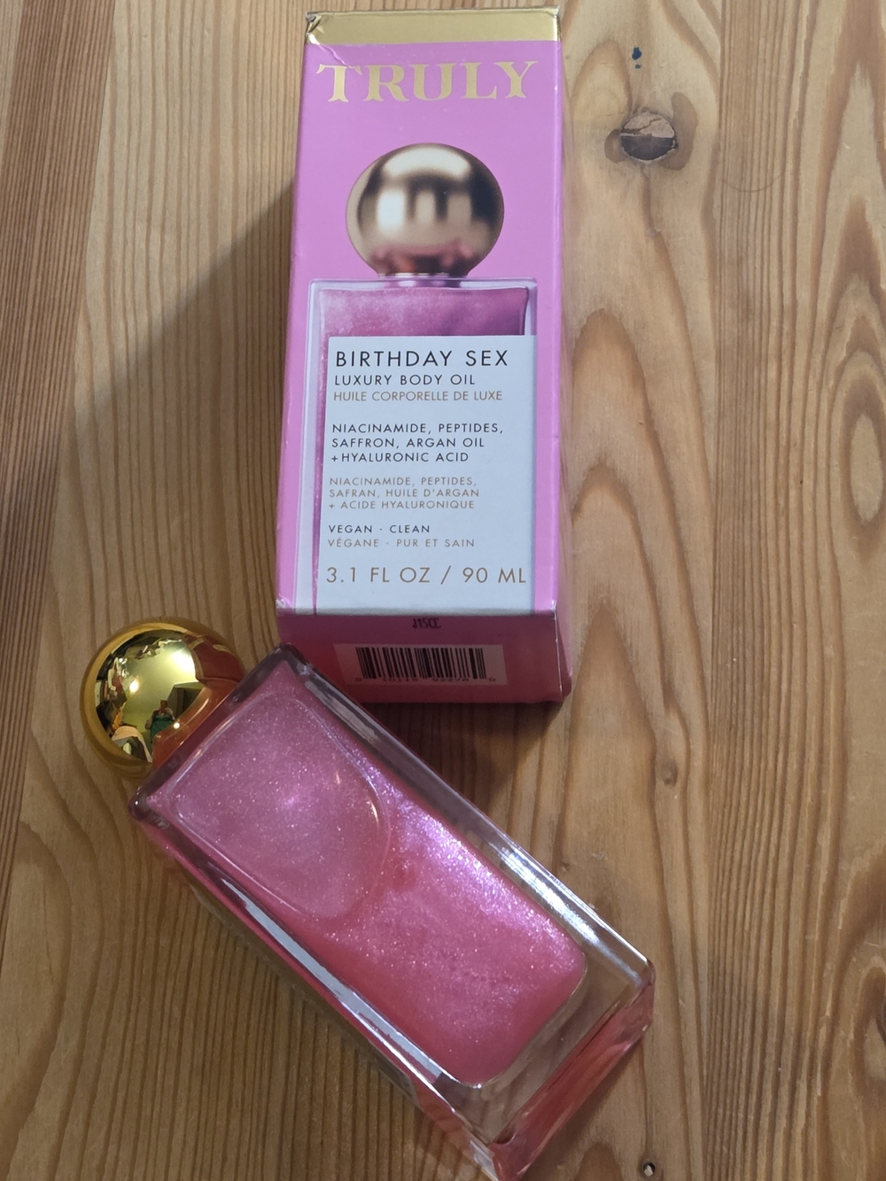 Truly Birthday Sex Luxury Body Oil with Niacinamide, Peptides, Hyaluronic Acid